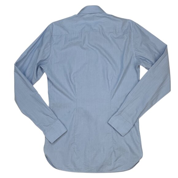 Ted Baker Seashos Dress Shirt 14.5 Blue Striped - Picture 2 of 13